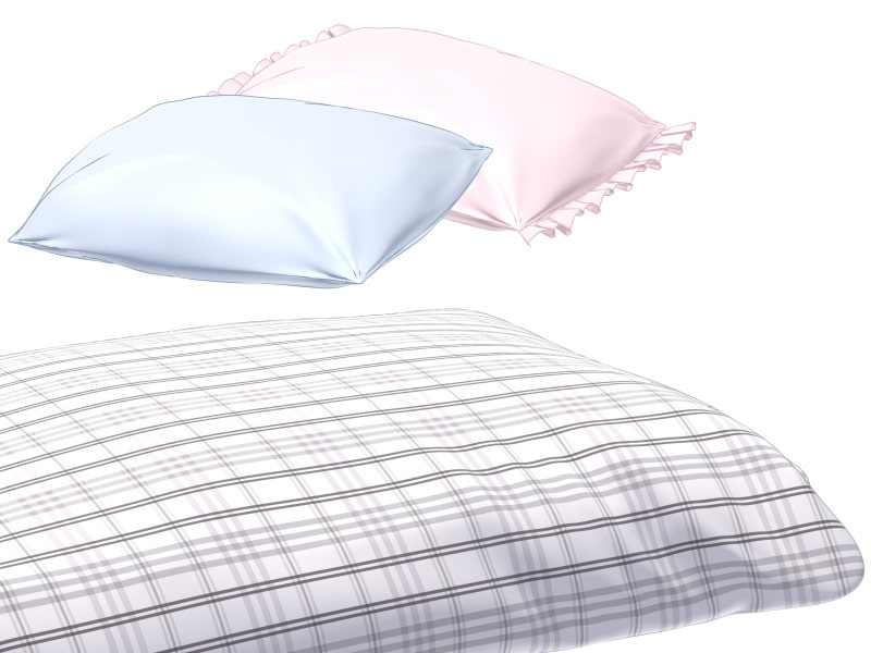 全角度対応イベントCG用背景素材集 『ベッド、枕、掛け布団』