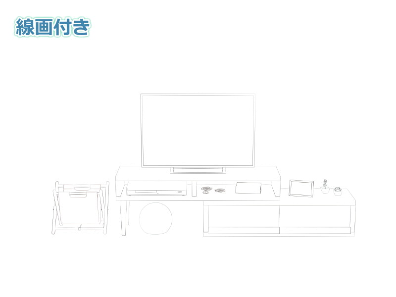 全角度対応イベントCG用背景素材集 『テーブル、テレビ周り』