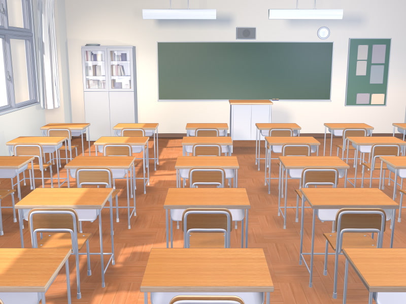 全角度対応イベントCG用背景素材集 デラックス・ルーム版『学校の教室、廊下』