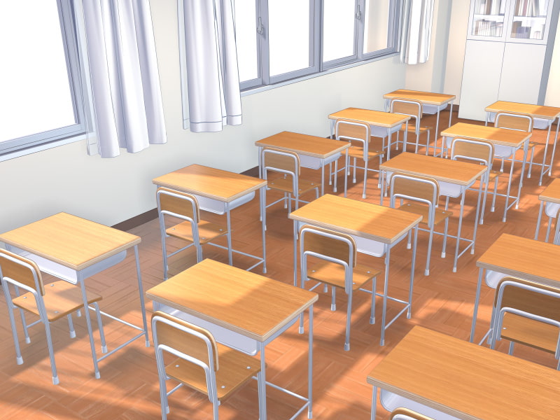 全角度対応イベントCG用背景素材集 デラックス・ルーム版『学校の教室、廊下』