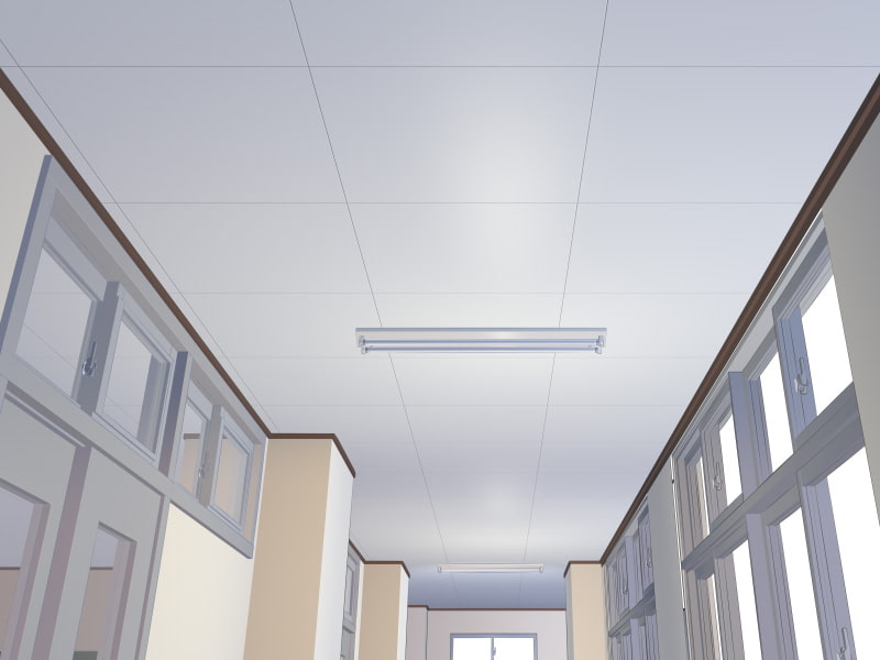 全角度対応イベントCG用背景素材集 デラックス・ルーム版『学校の教室、廊下』