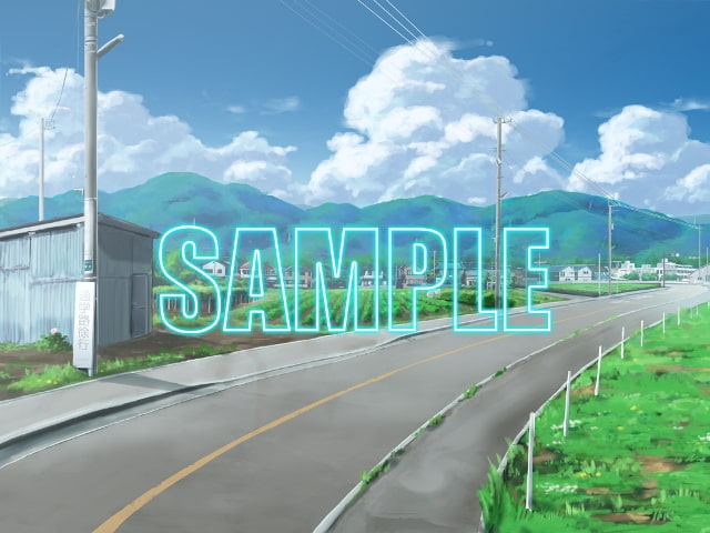 背景素材:田舎道1