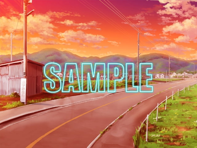 背景素材:田舎道1