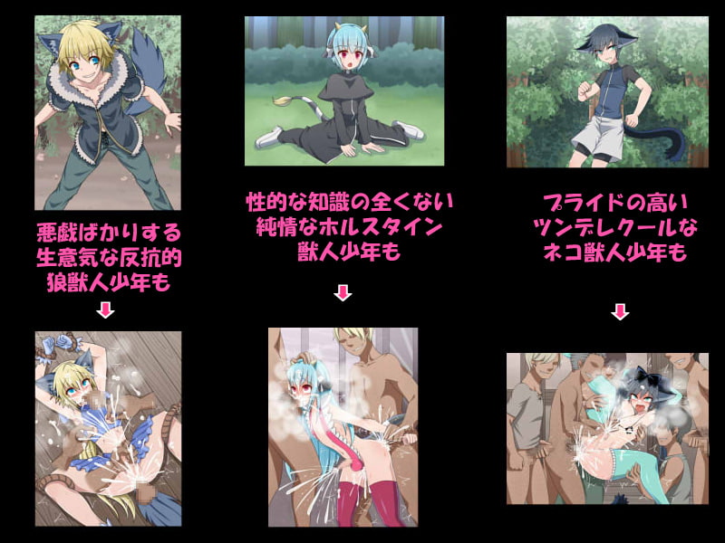ケモ耳少年強制女装!!～害獣改造男の娘化調教～