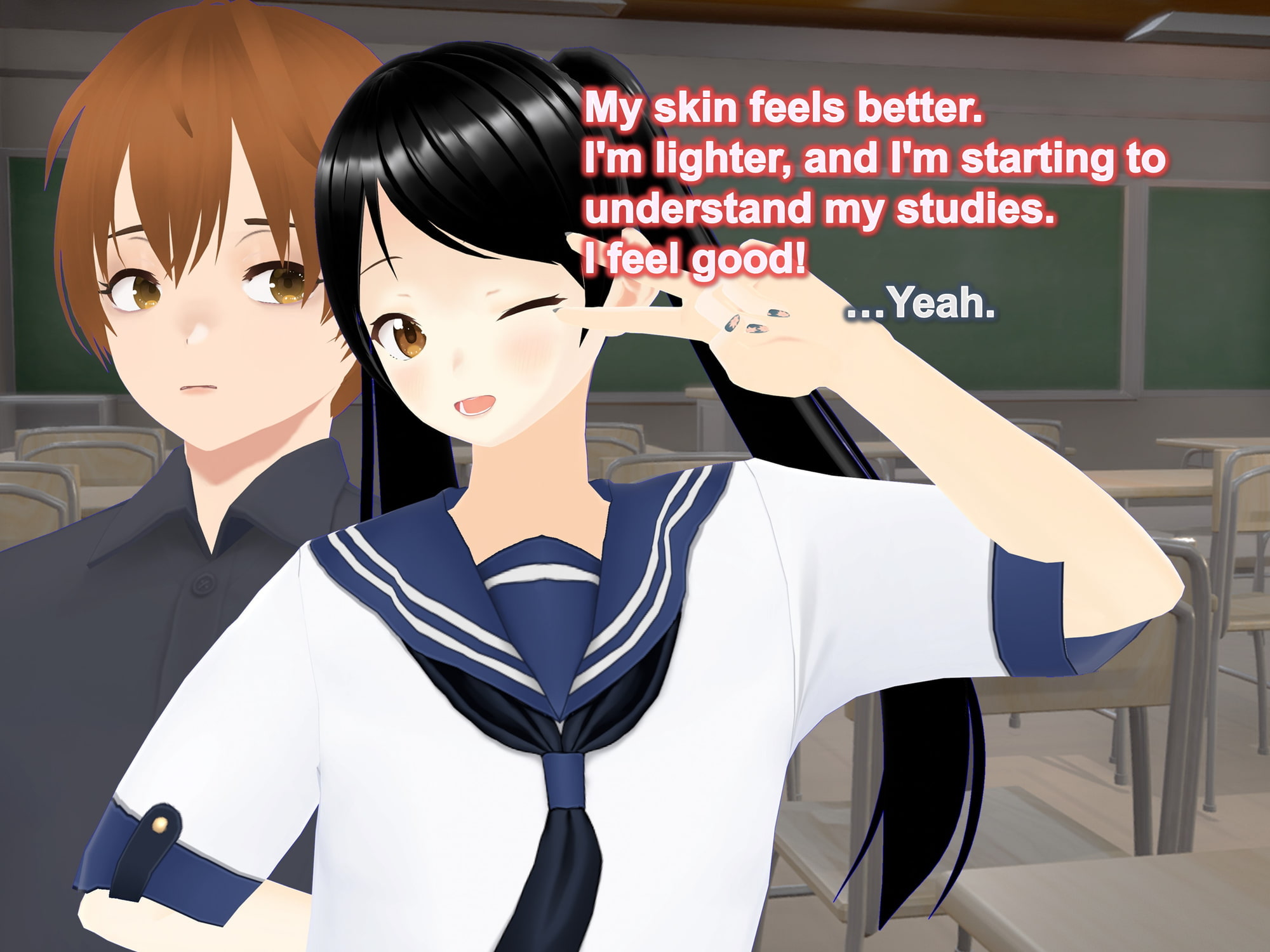 Outgrowing only girls, Overtake boys, Growth sound in the classroom