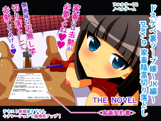 ドスケベ裏ソープ嬢～JK編～ play.9 家畜陰茎切り落とし THE NOVEL