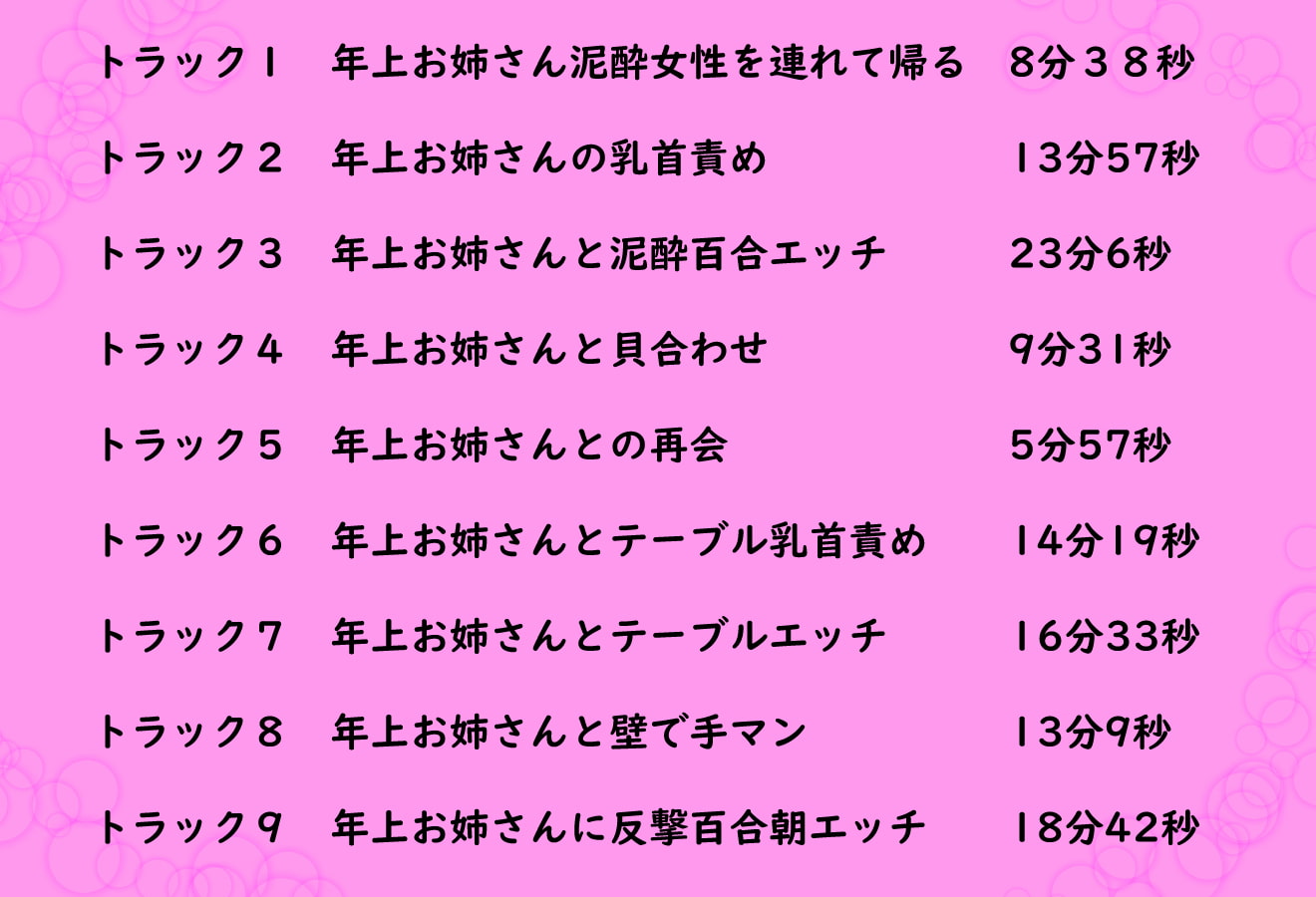 【百合音声】酔っているあなたはお姉さんにメスイキされる【再生時間2時間3分】