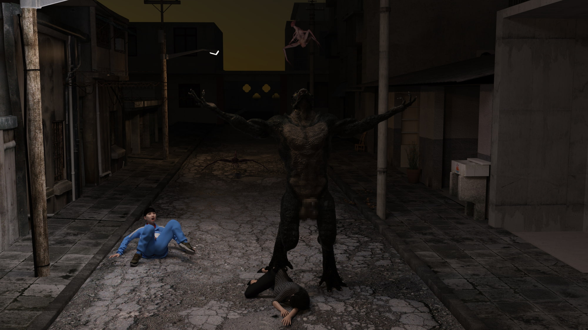 怪獣モンスターとお母さん