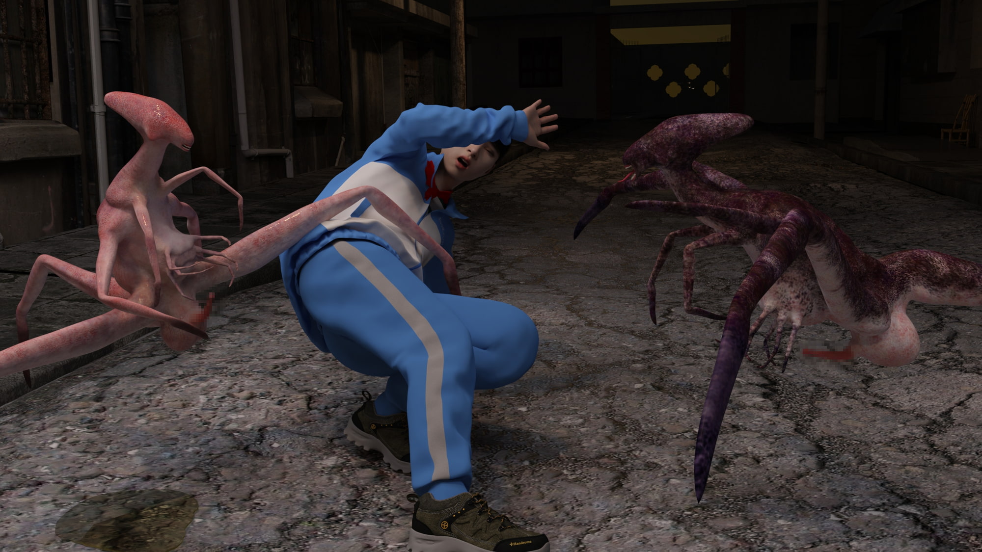 怪獣モンスターとお母さん