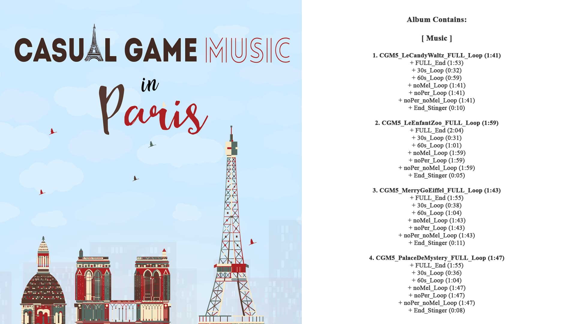 【BGM素材】Casual Game Music In Paris