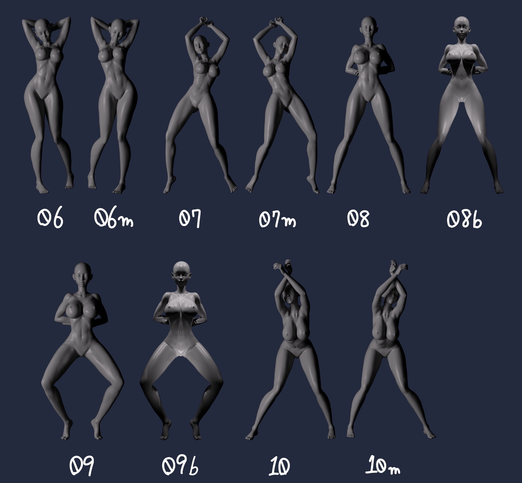 ヒロインピンチポーズ集～立ち拘束編～