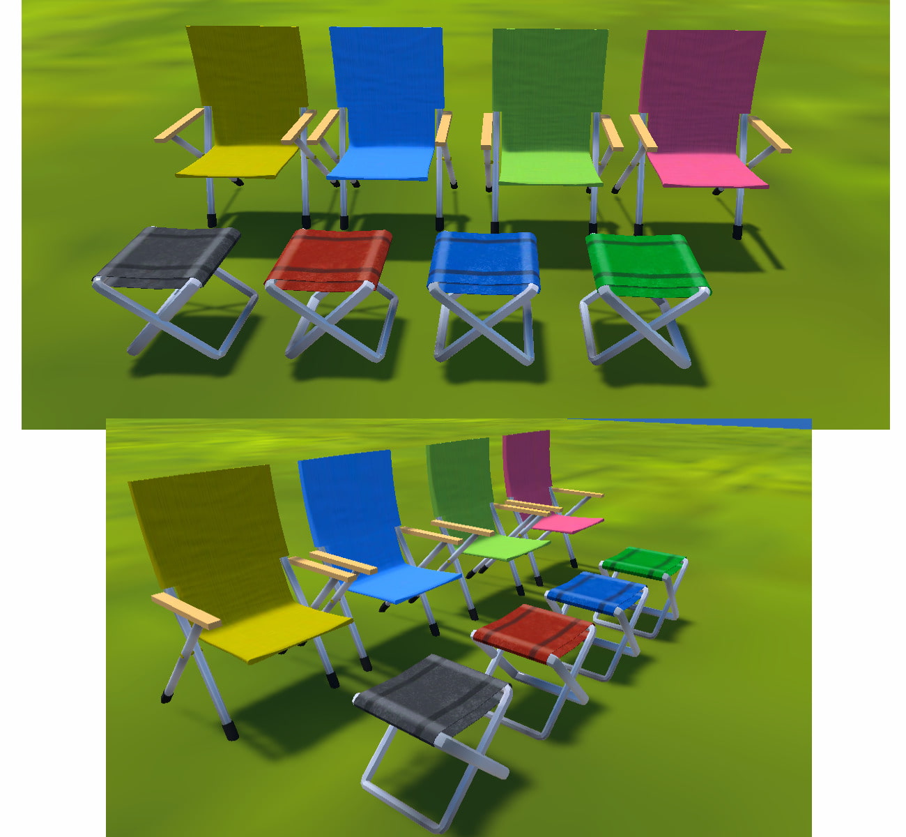 3D素材 キャンプセット(エフェクト付)