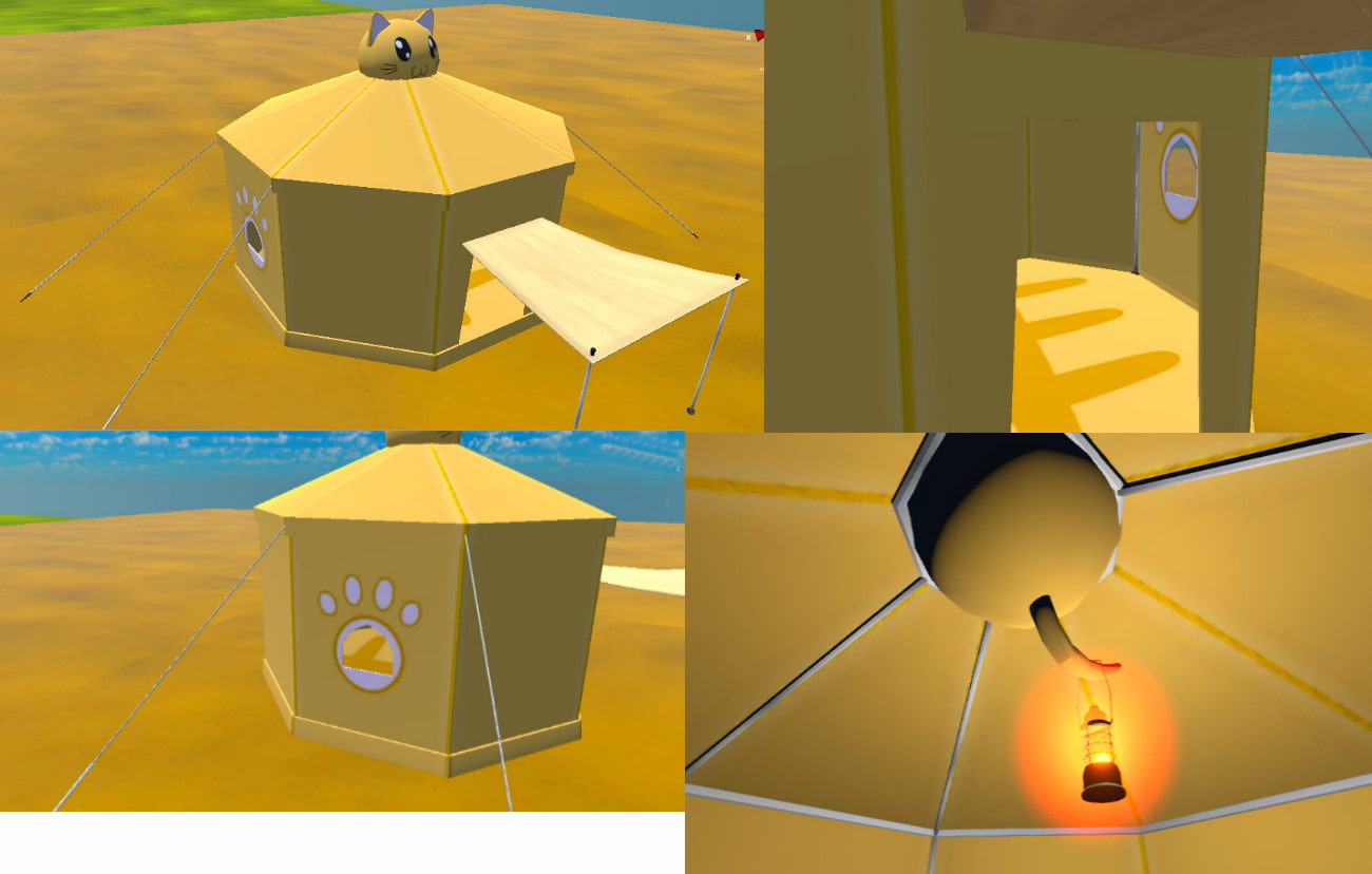 3D素材 キャンプセット(エフェクト付)