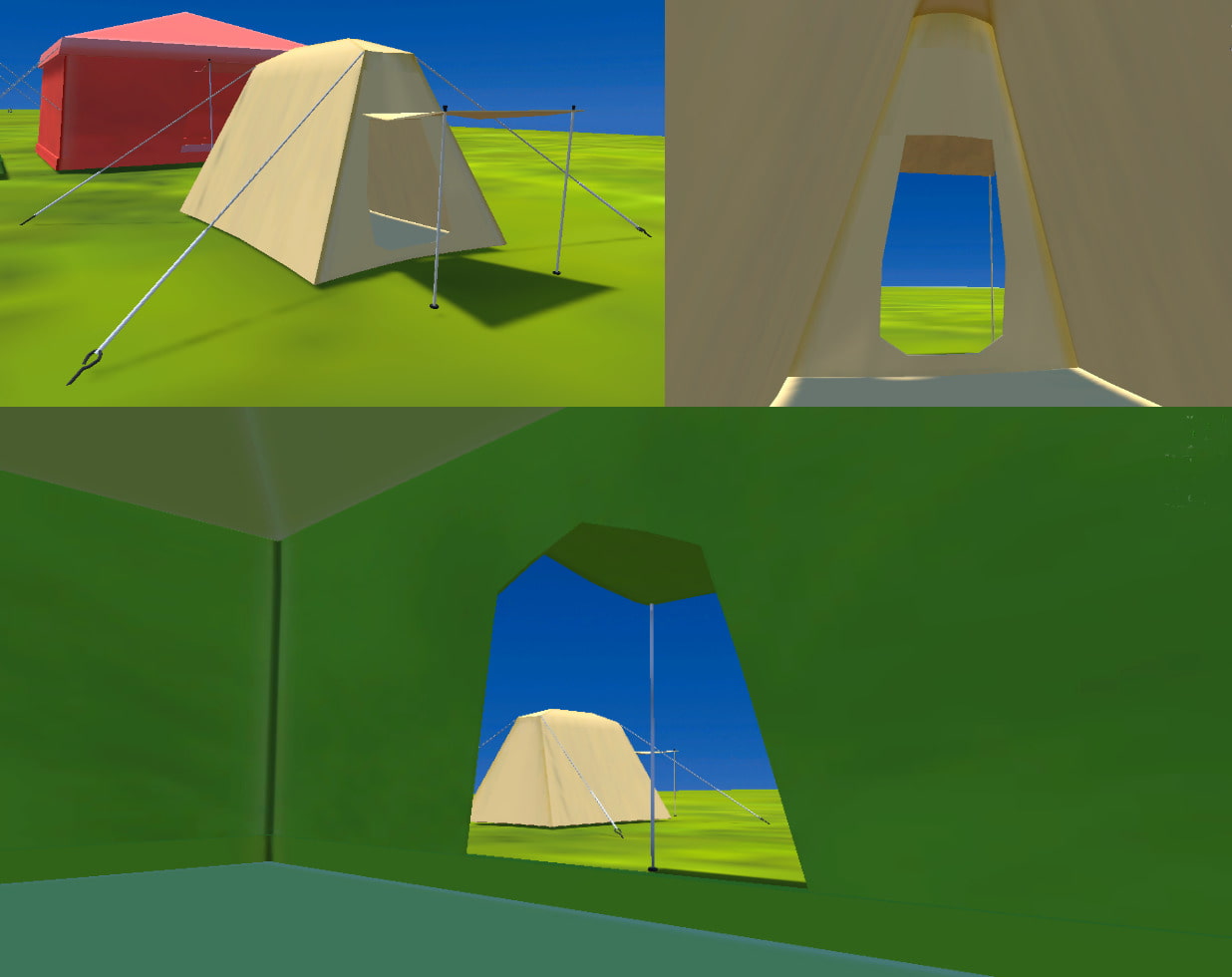 3D素材 キャンプセット(エフェクト付)