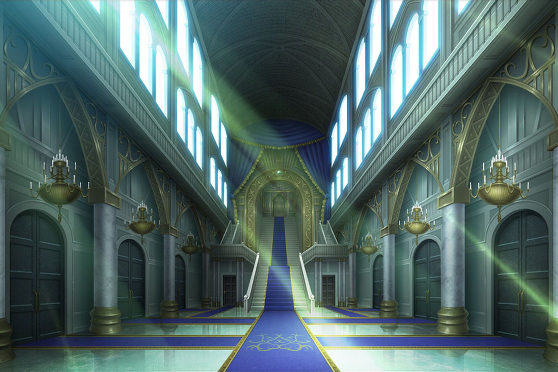 単品5種背景素材v002階段前廊下