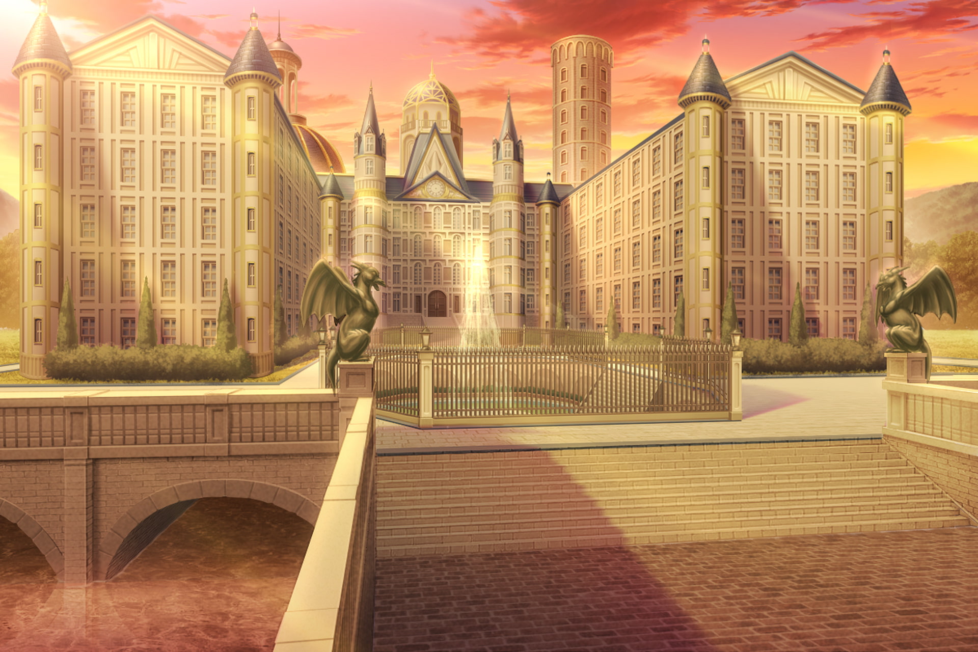 単品5種背景素材v03王城外観