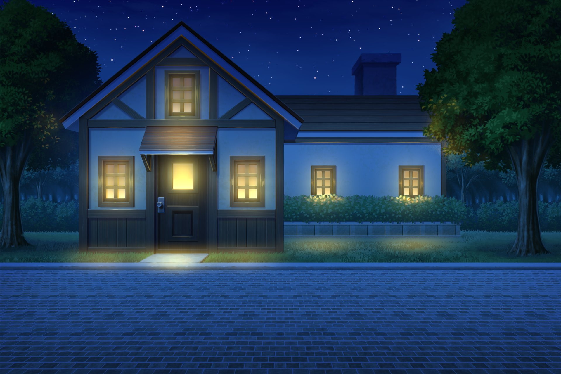 単品5種背景素材v05民家