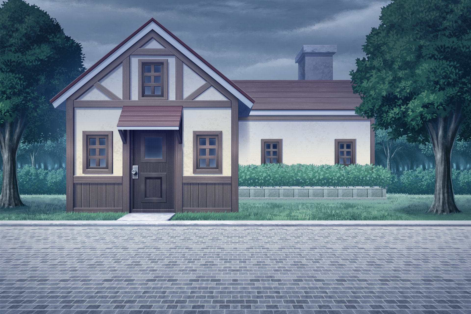 単品5種背景素材v05民家