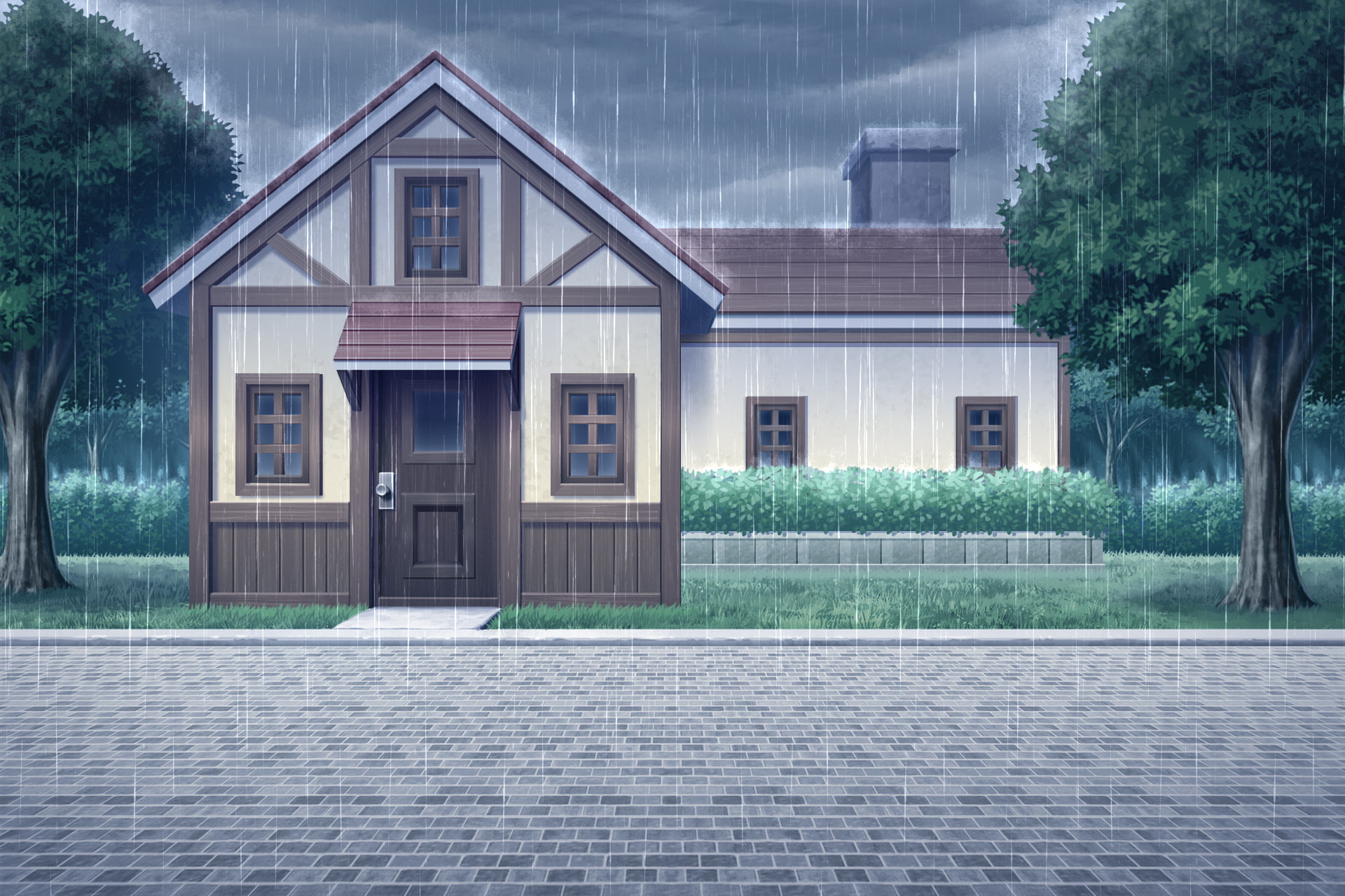 単品5種背景素材v05民家