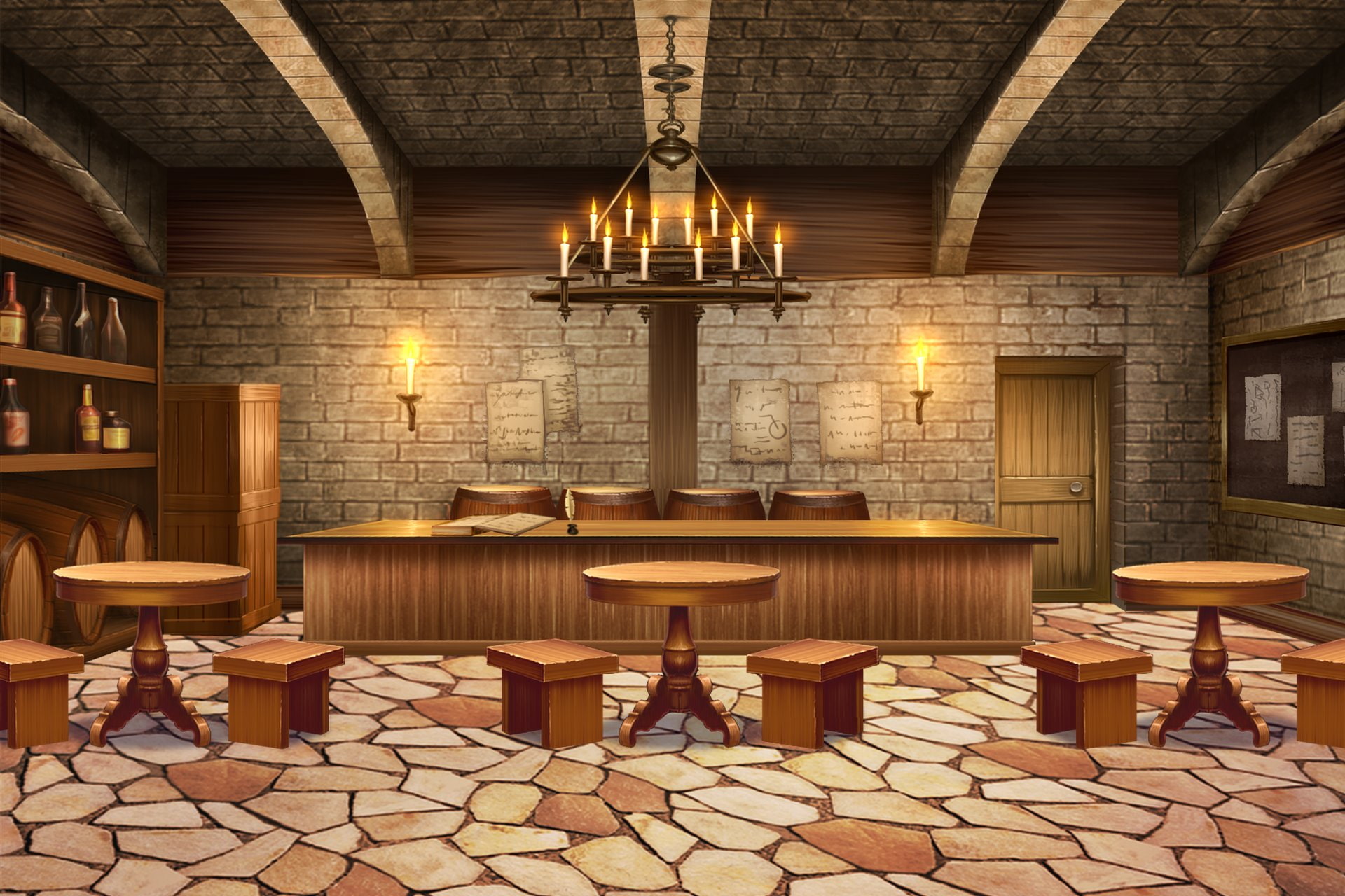 単品5種背景素材v08酒場