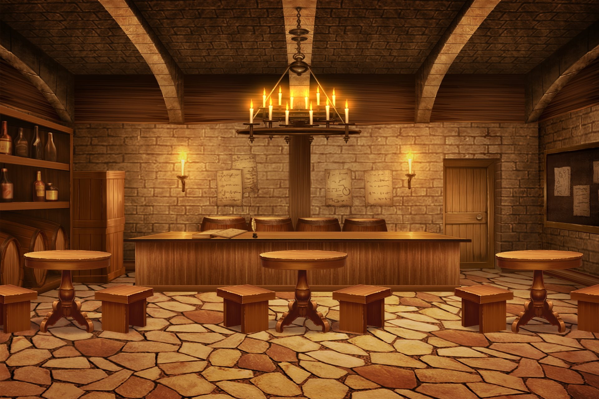 単品5種背景素材v08酒場