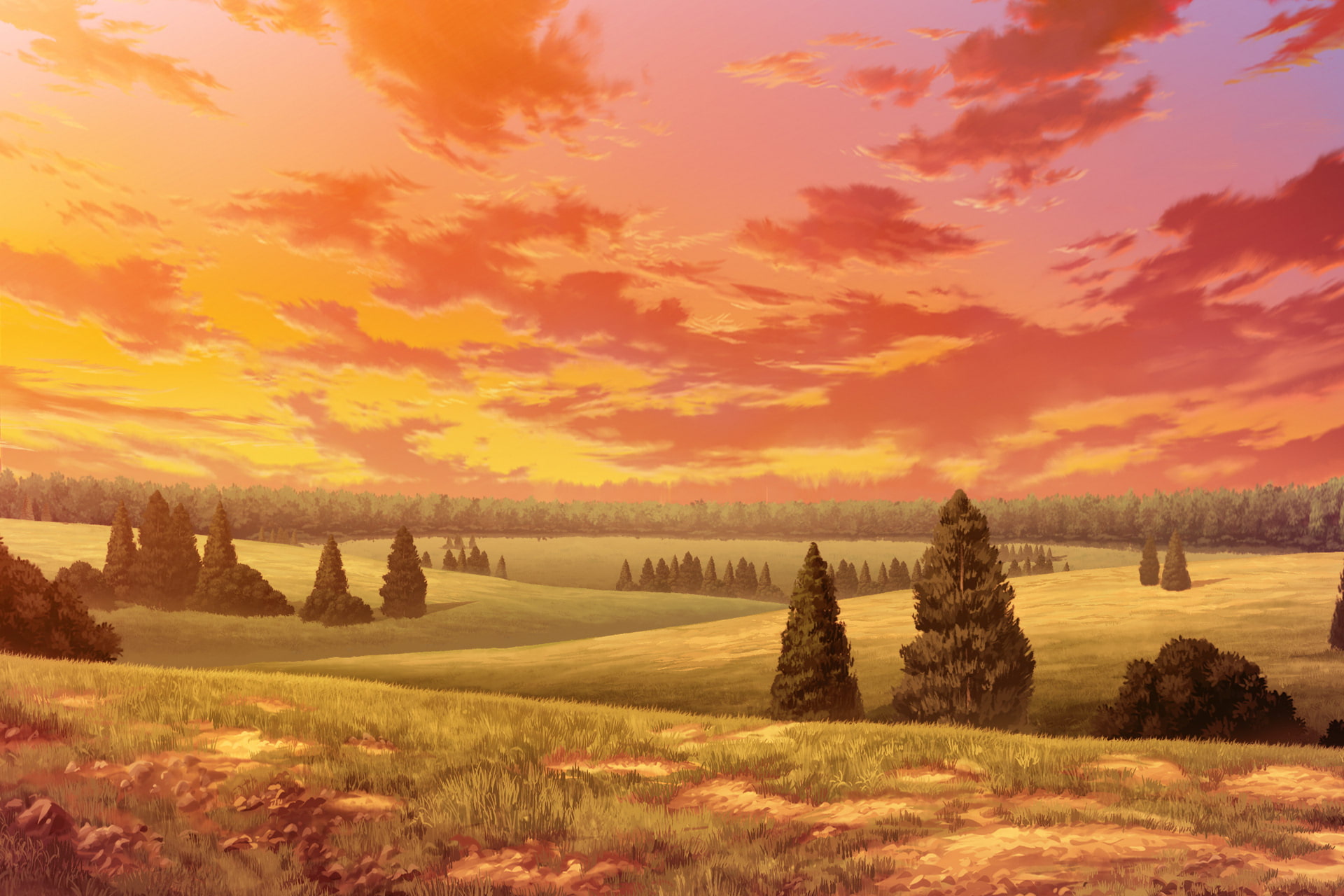 単品5種背景素材v11草原