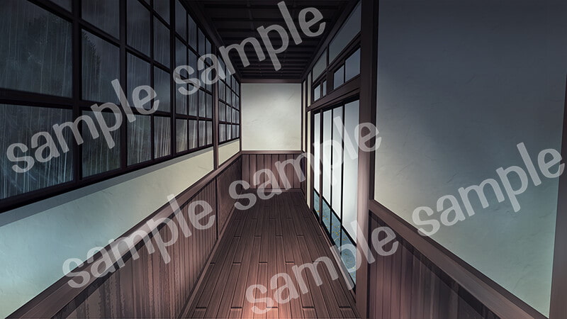 背景素材「和風廊下」