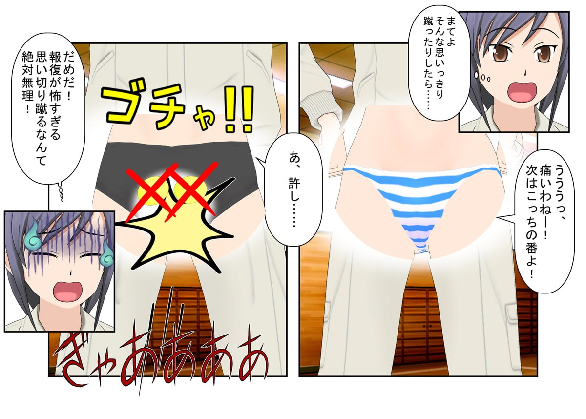 『女だけの空手教室』女性専用じゃないのになぜか女性だけの空手教室に潜入した男が、なぜ男がいないのか股間にわからせられる話【金蹴り・去勢・玉潰し】