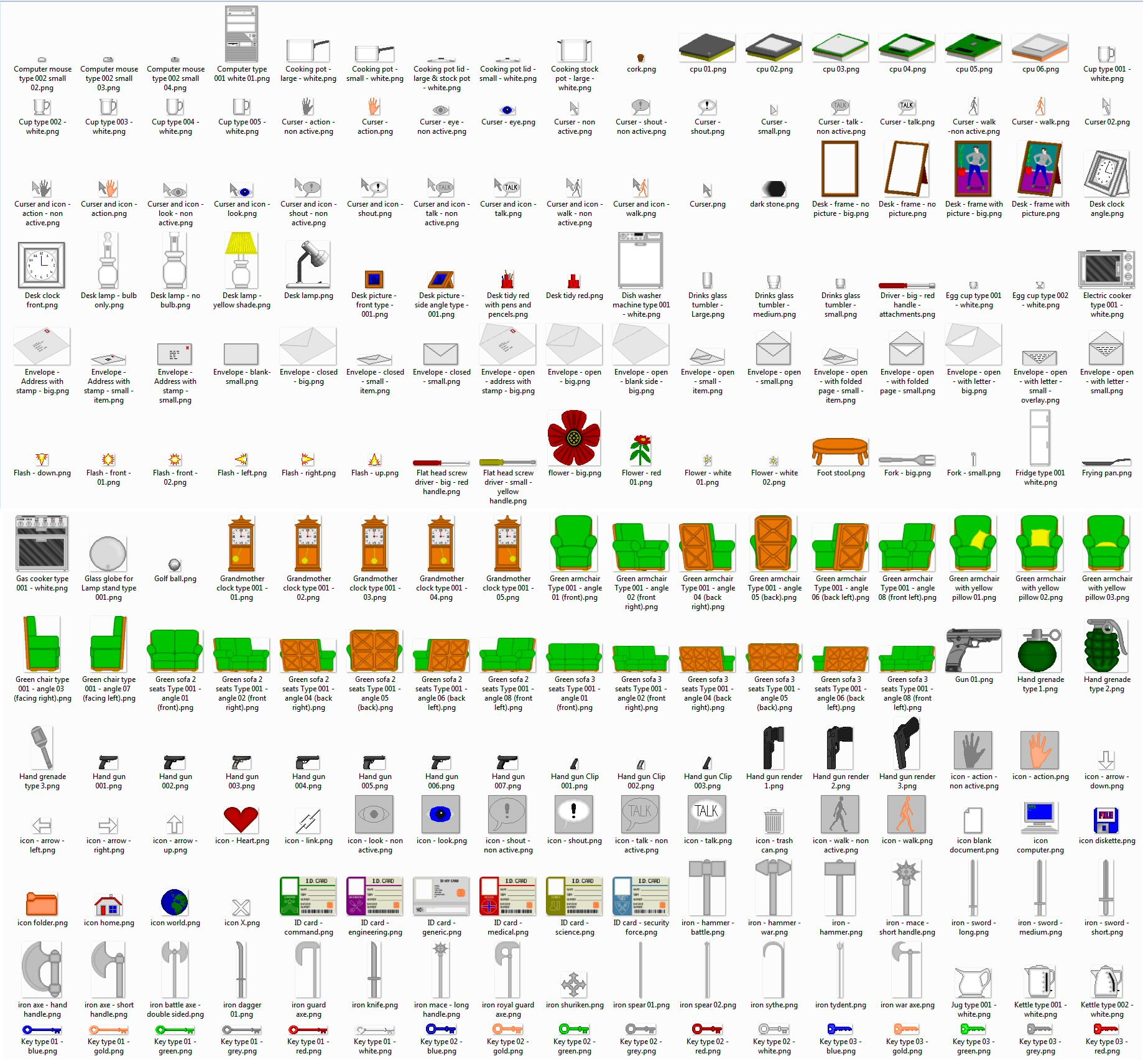 Sprite Asset Pack 1 for Video Game Creation - The People Sprite project