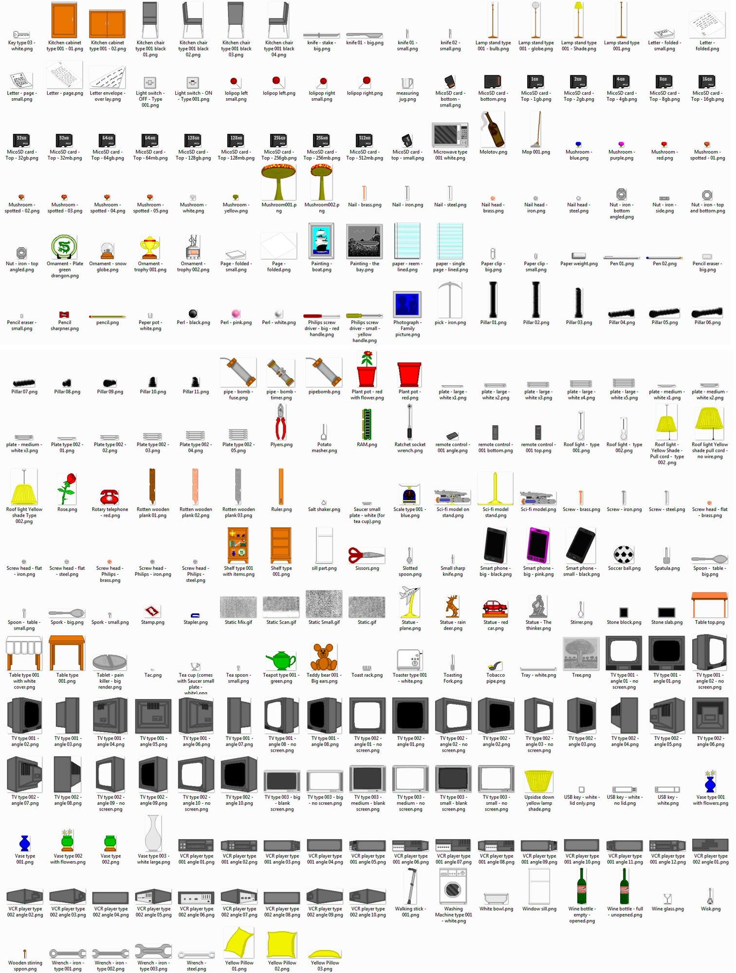 Sprite Asset Pack 1 for Video Game Creation - The People Sprite project