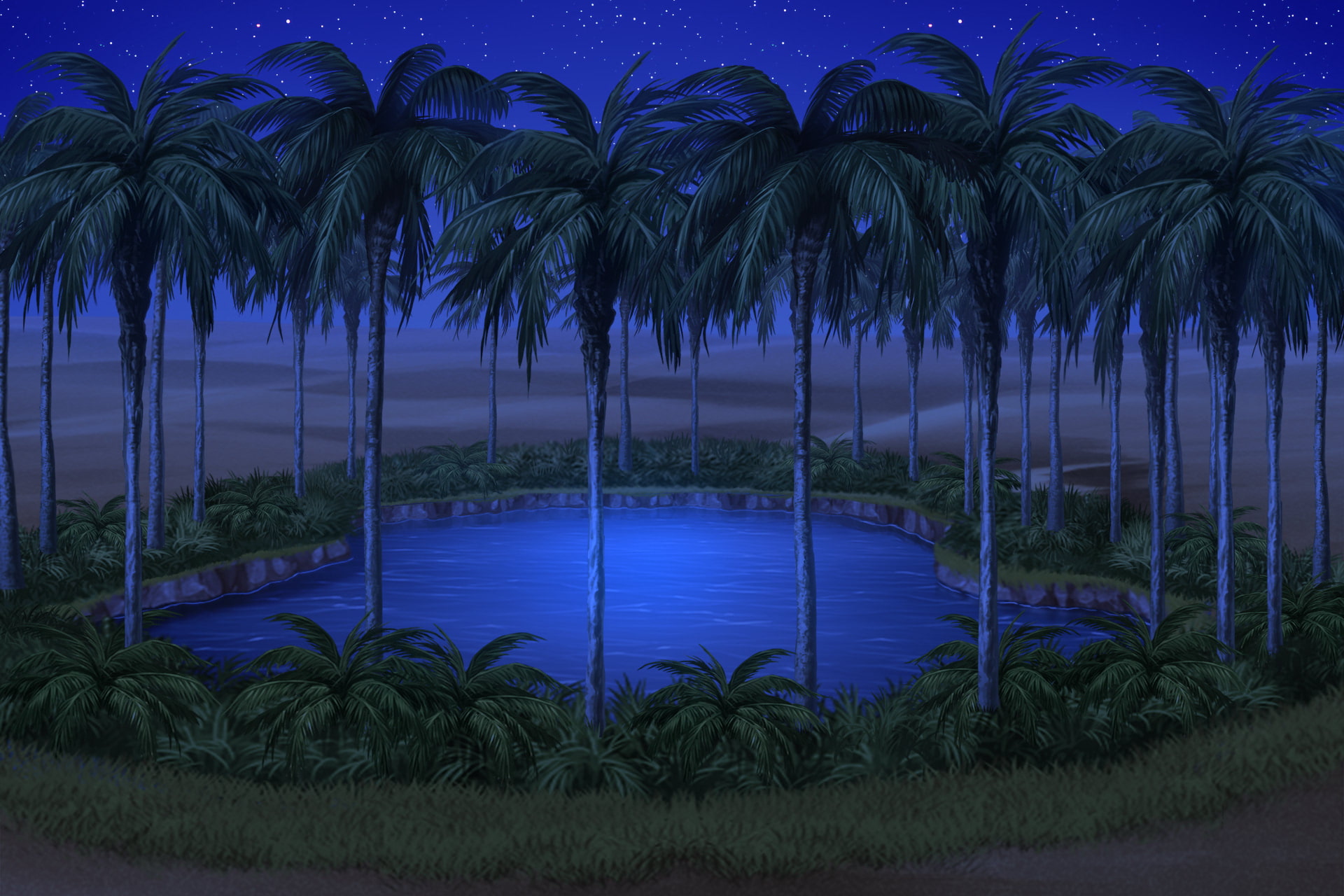 単品5種背景素材v13bオアシス