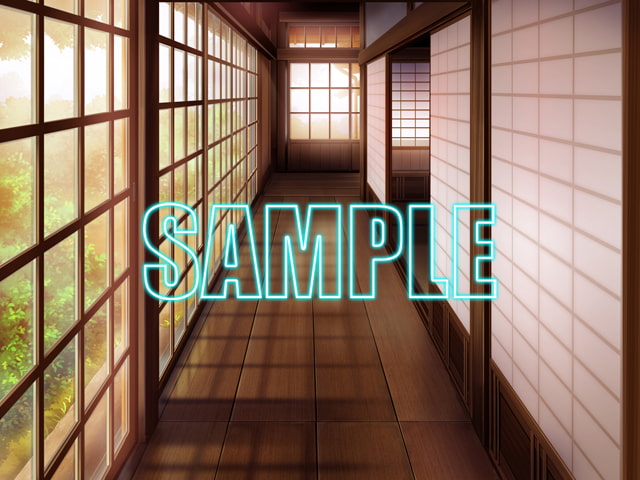 背景素材:古民家廊下