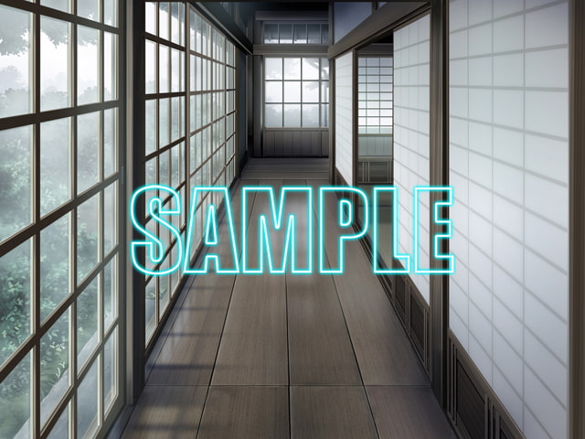 背景素材:古民家廊下