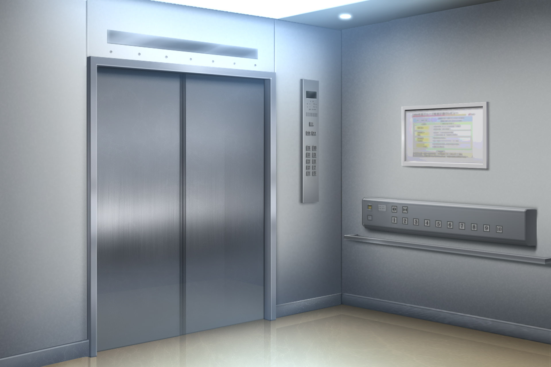 単品5種背景素材v21 エレベーター内