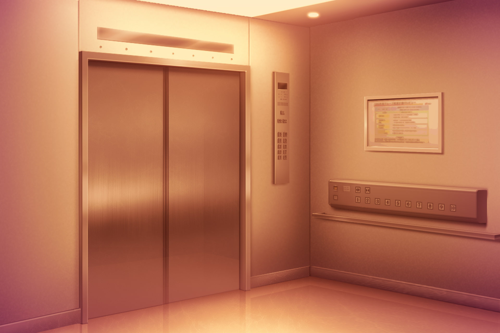 単品5種背景素材v21 エレベーター内