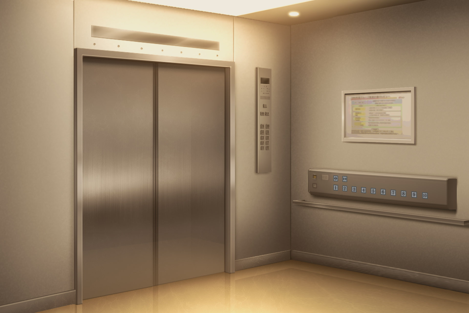 単品5種背景素材v21 エレベーター内