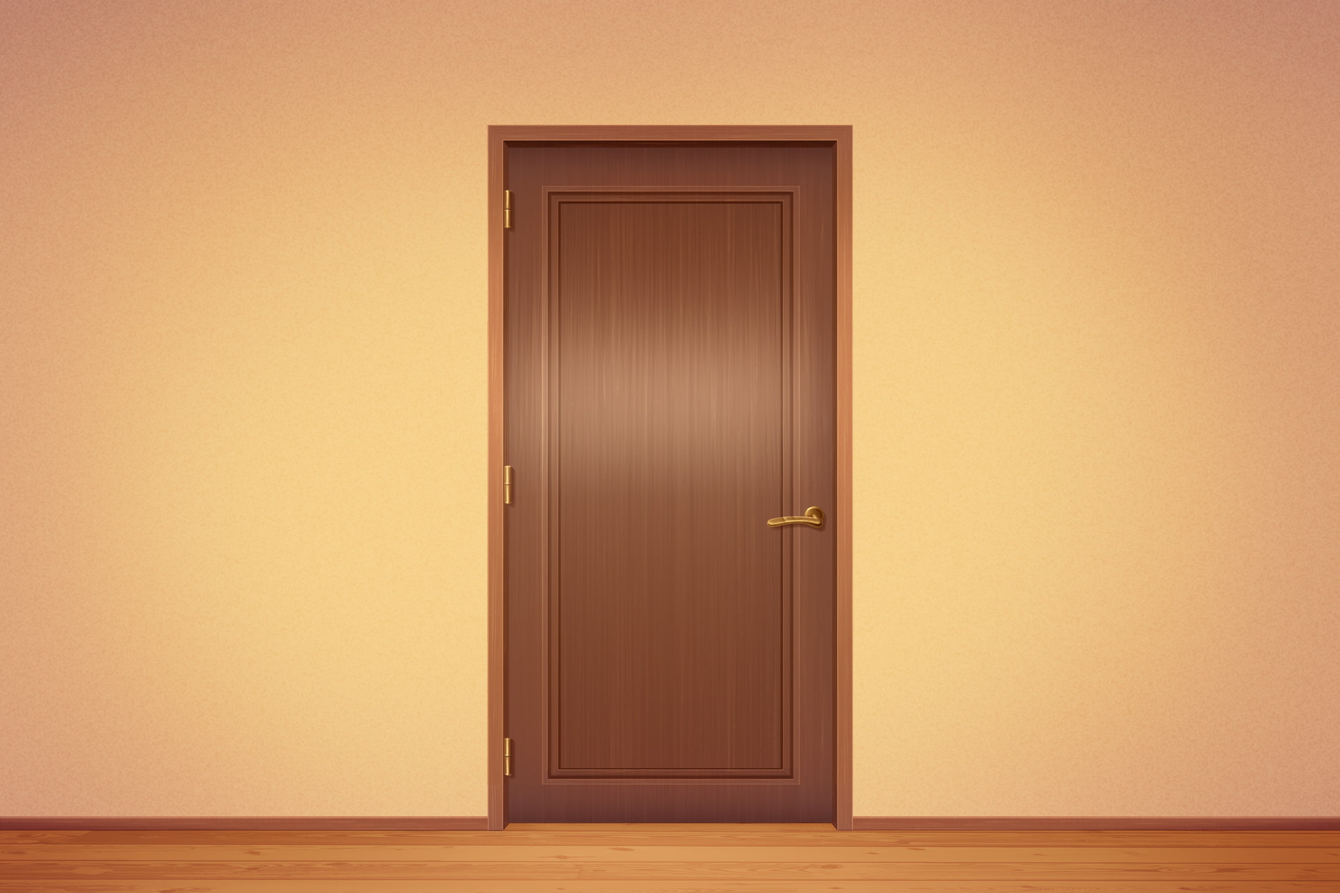 単品5種背景素材v30部屋扉前(寄り・引き