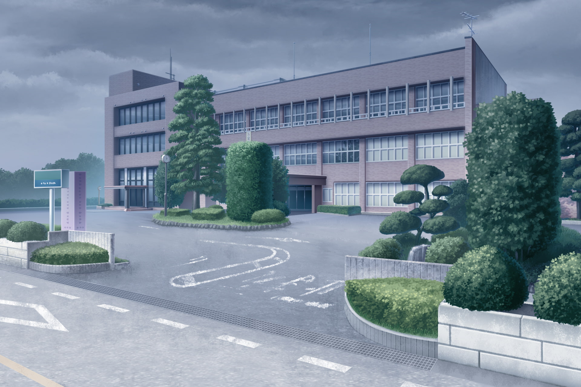 単品5種背景素材v37市役所