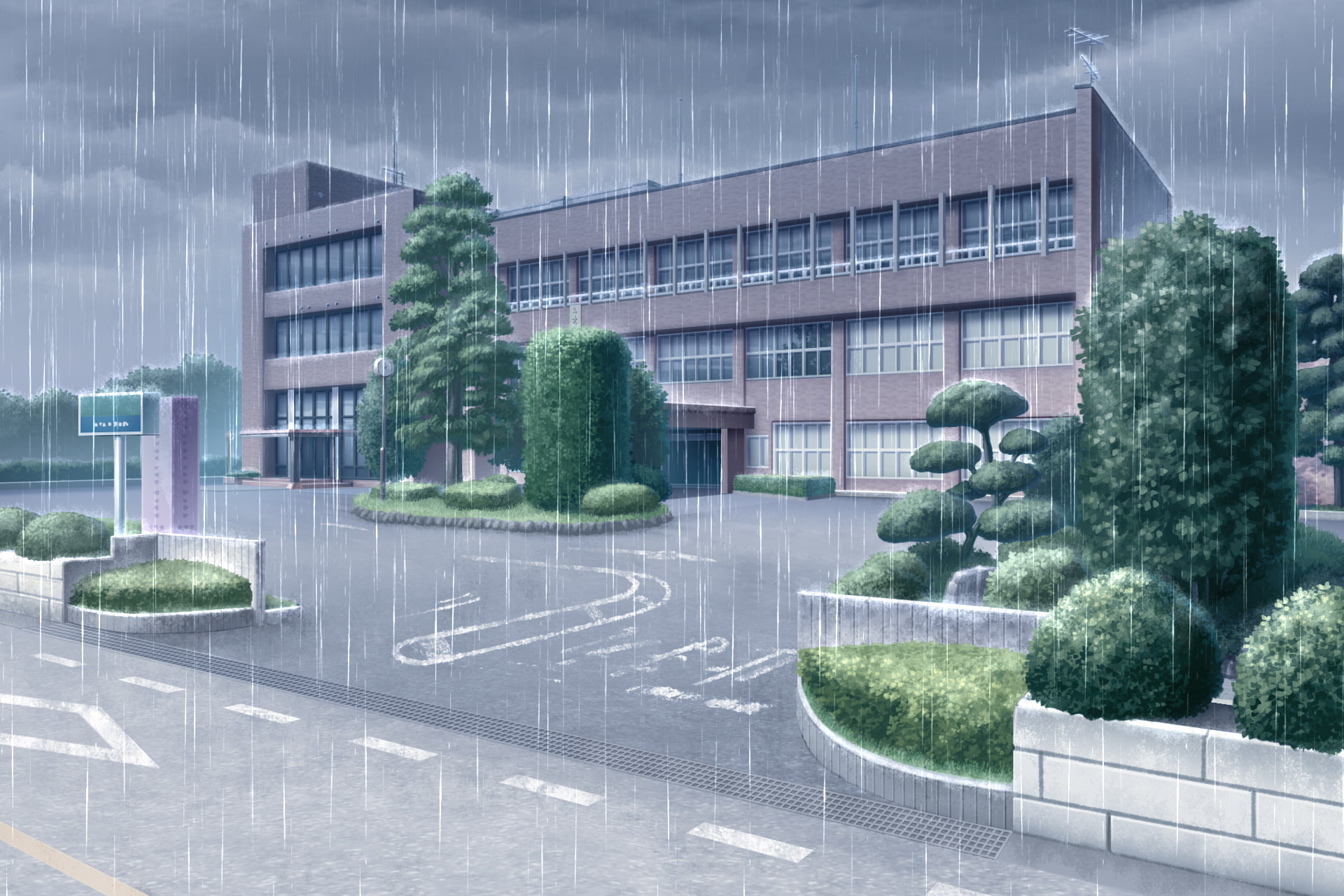 単品5種背景素材v37市役所