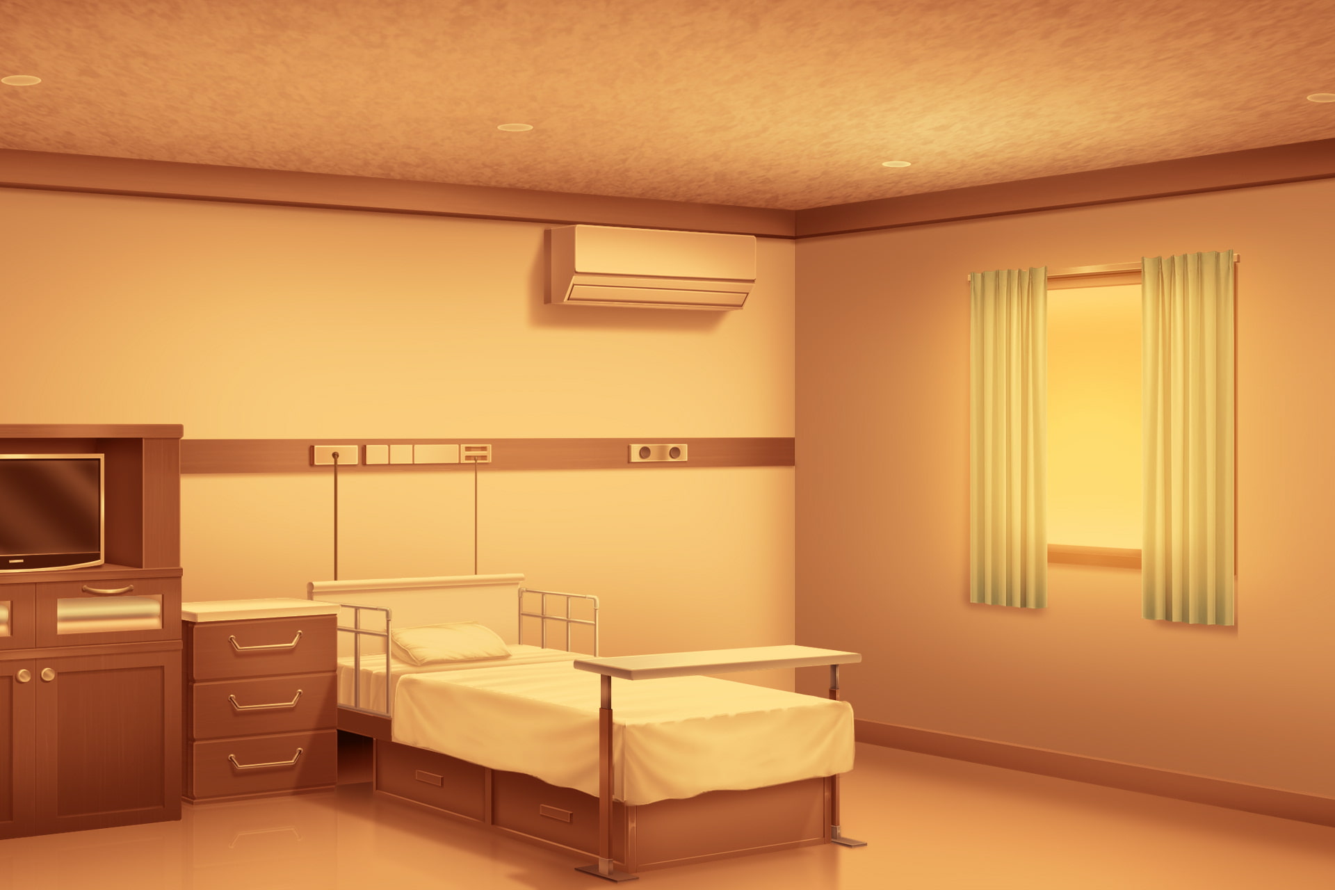 単品5種背景素材b38c病室