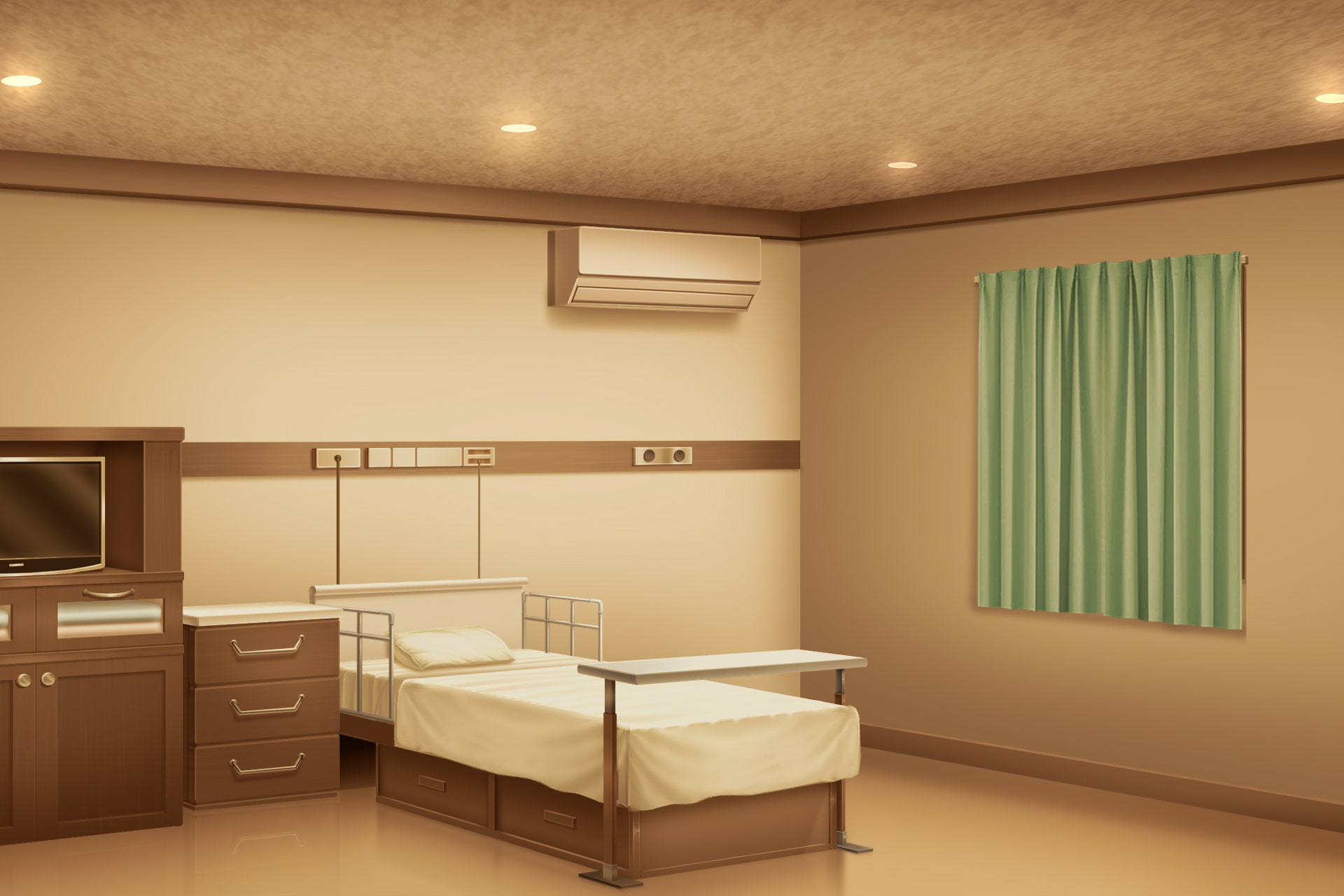 単品5種背景素材b38c病室