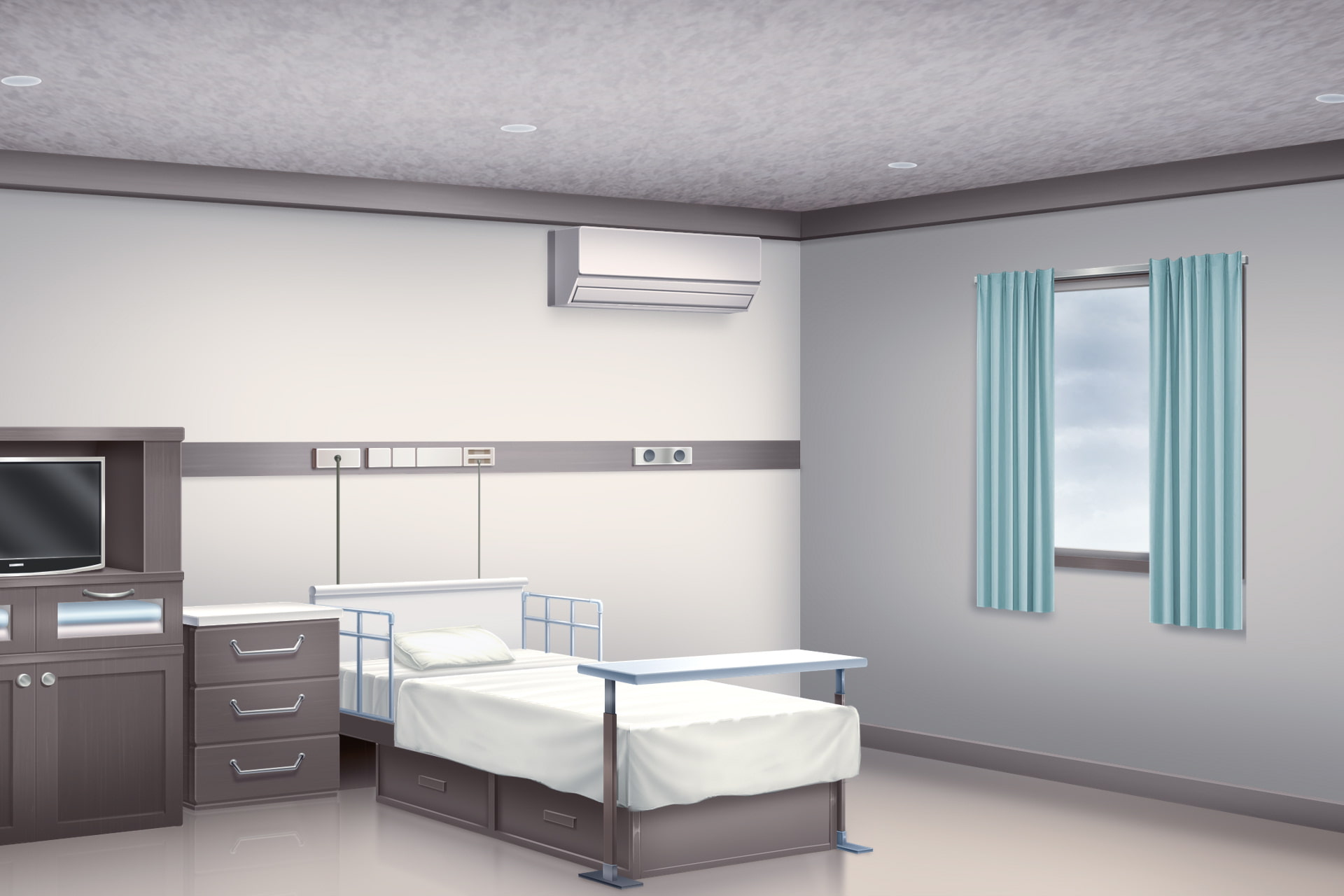 単品5種背景素材b38c病室