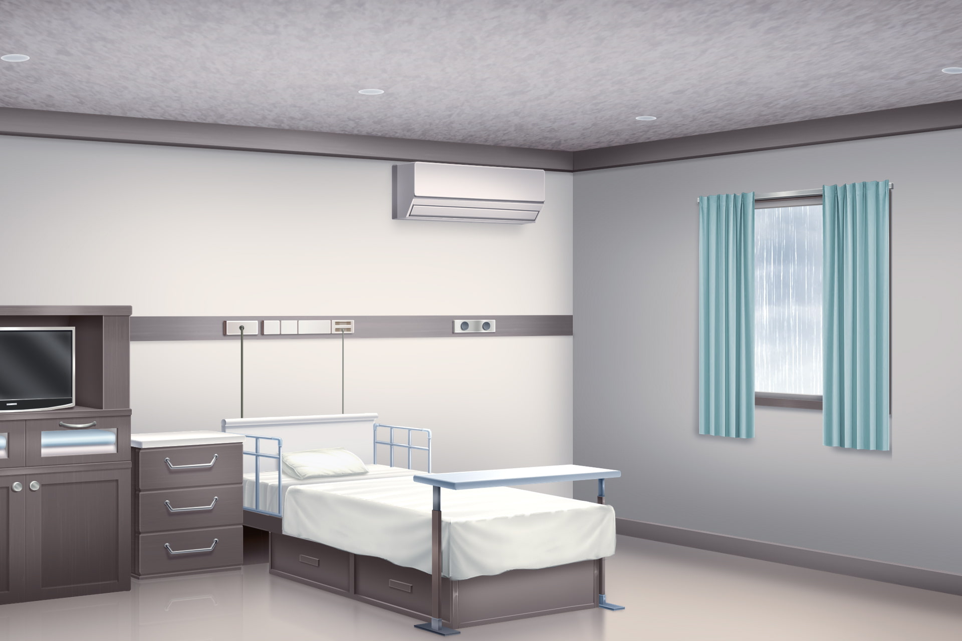 単品5種背景素材b38c病室