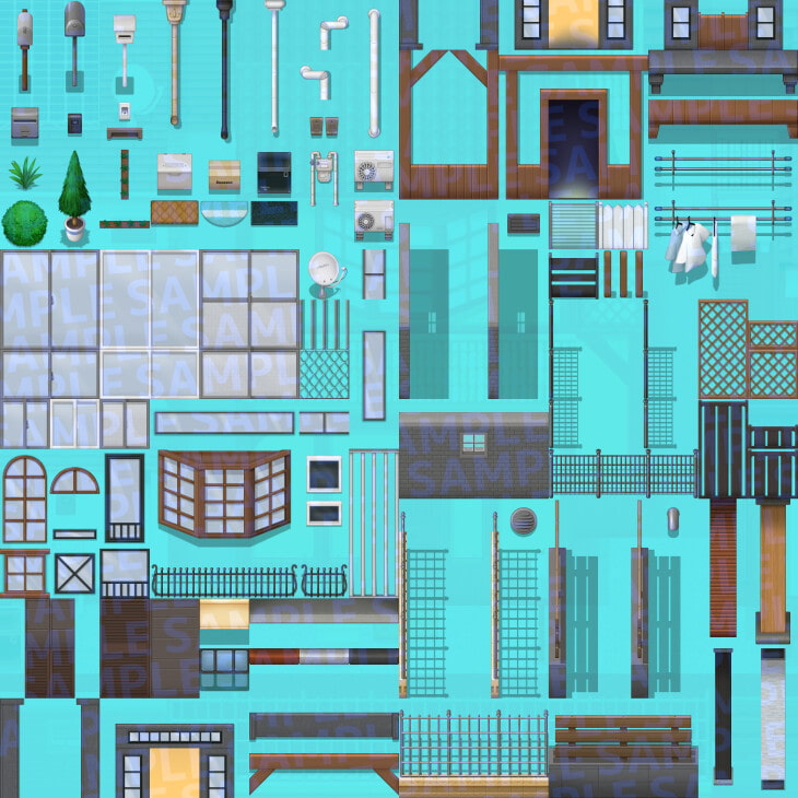 住宅地 タイルセット