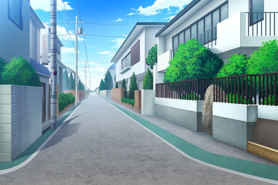 単品5種背景素材v31住宅街