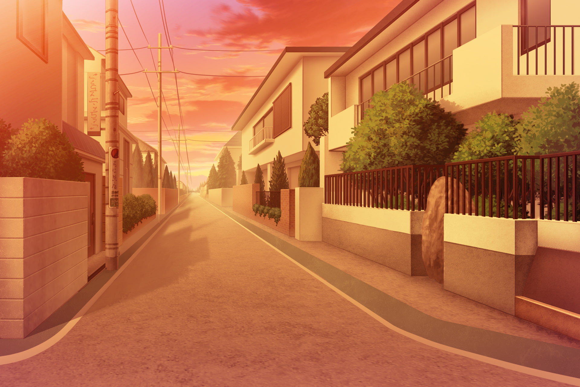 単品5種背景素材v31住宅街