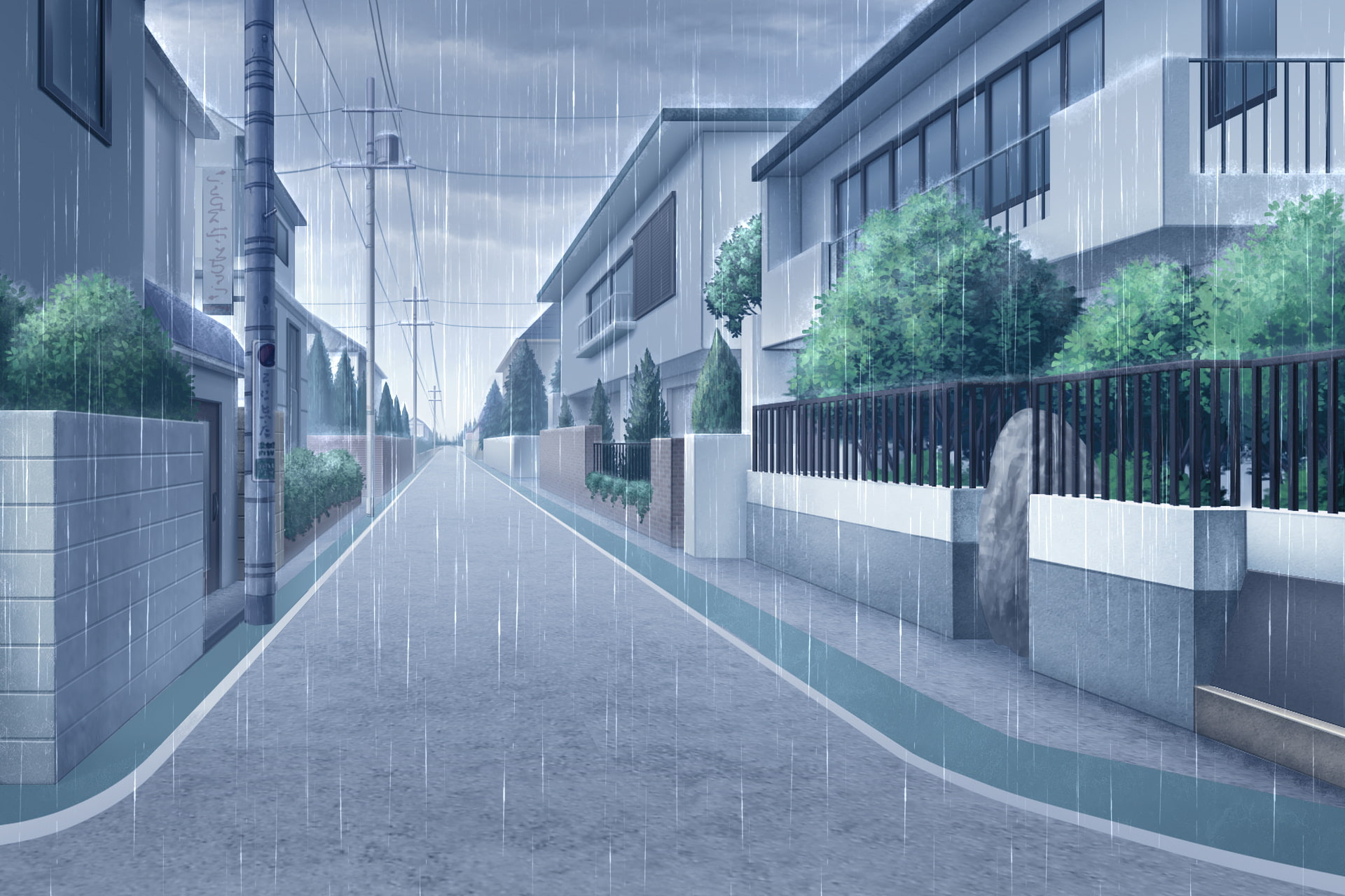 単品5種背景素材v31住宅街