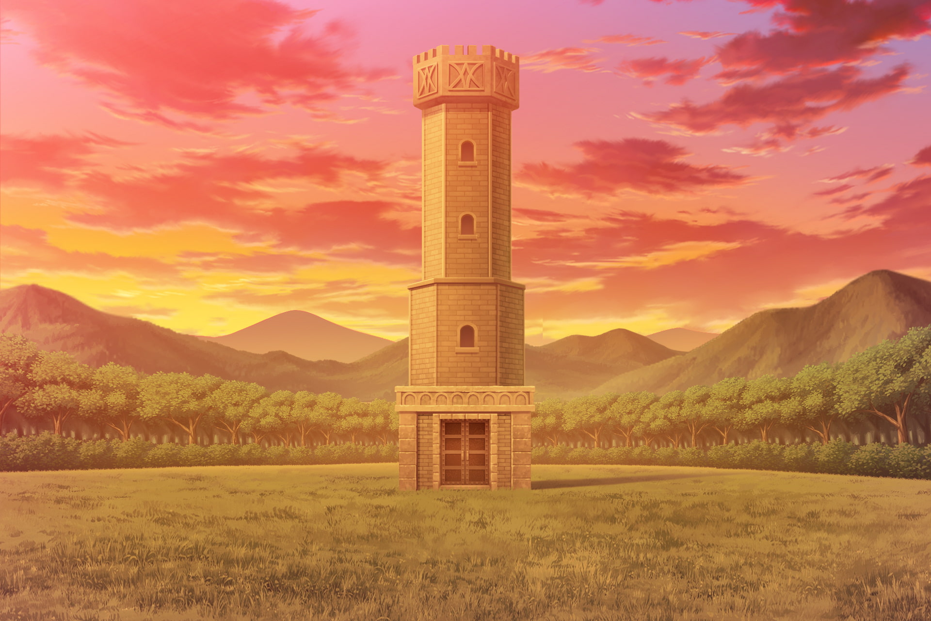 単品5種背景素材v18塔