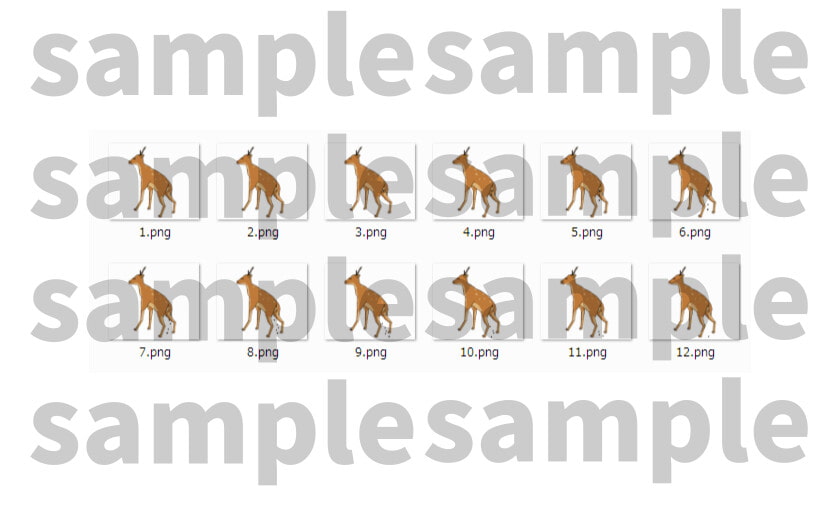 アニメーションにも使えるイラスト素材「鹿の糞」