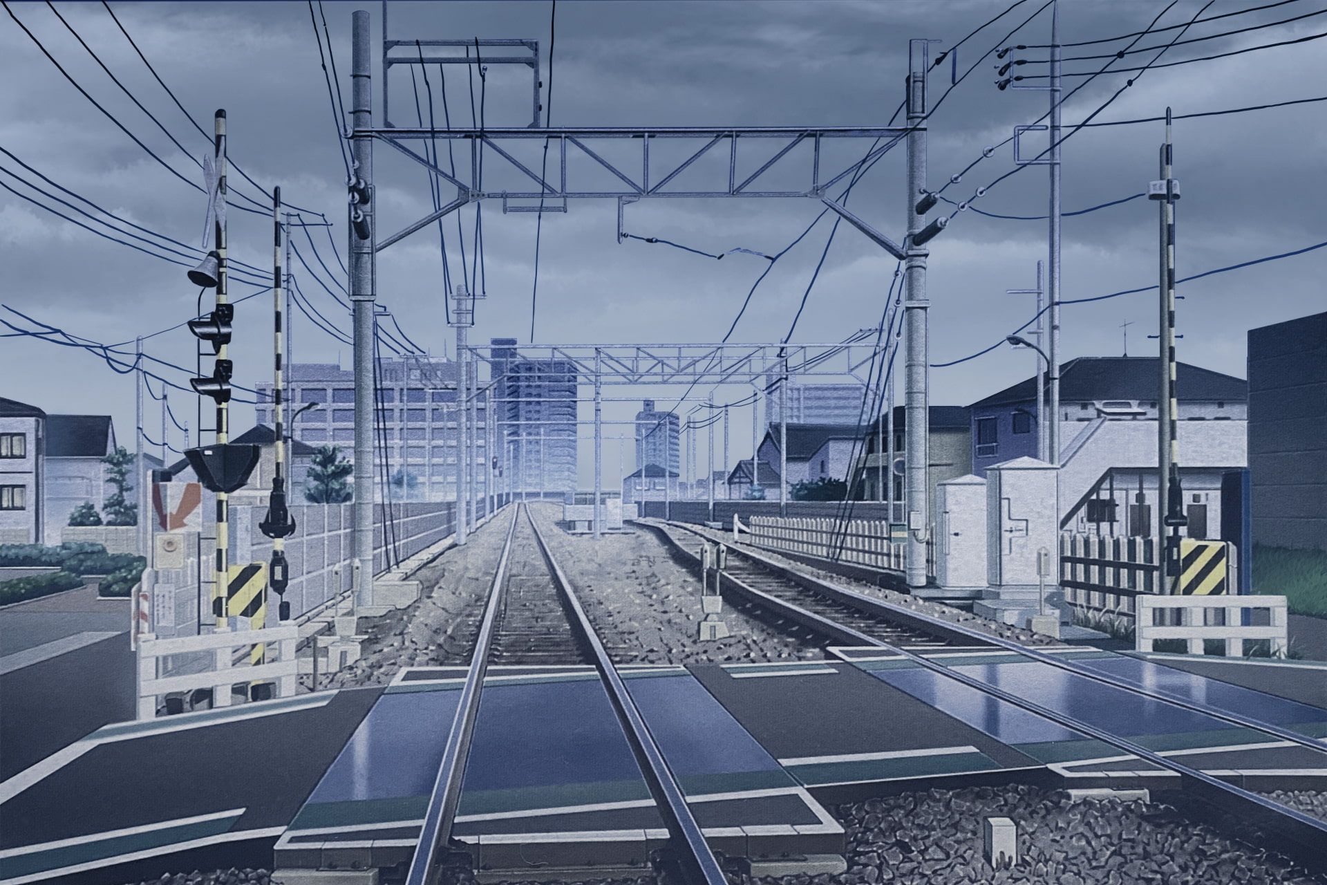 単品5種背景素材v32踏切